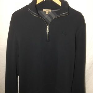 Burberry 1/2 zip pullover long sleeve navy men’s M